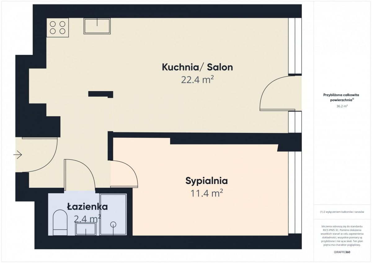 Mieszkanie 2 pokojowe na Sprzedaż