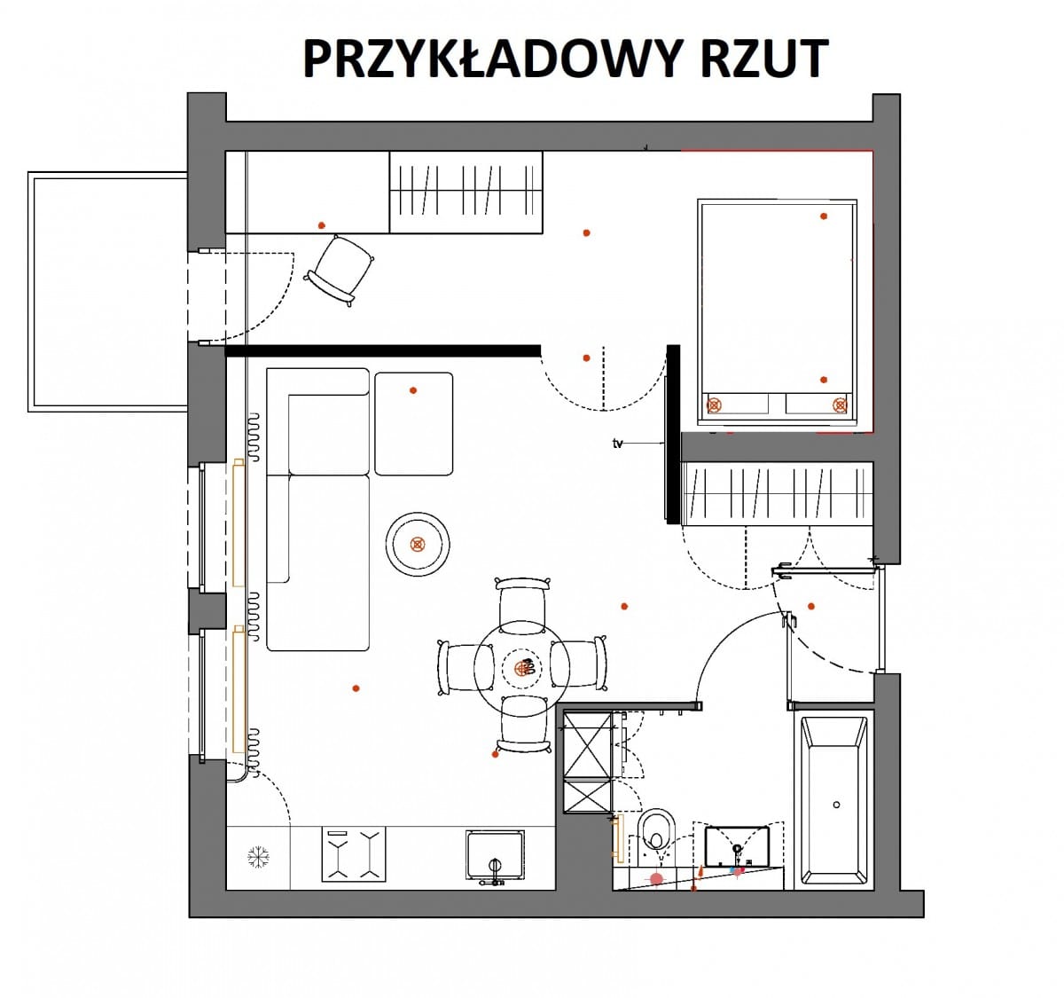 Mieszkanie 1 pokojowe na Sprzedaż