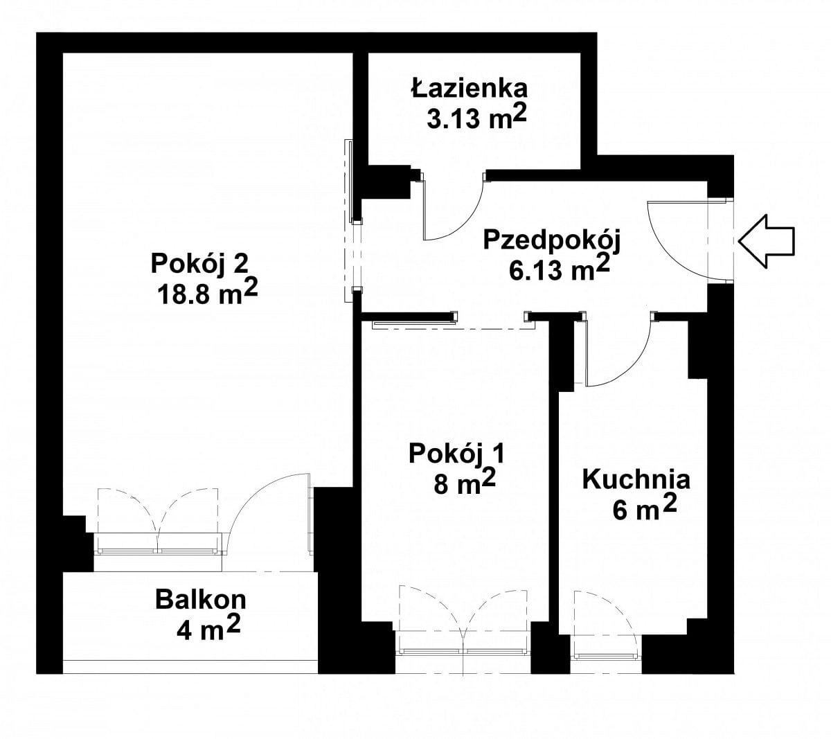 Mieszkanie 2 pokojowe na Sprzedaż