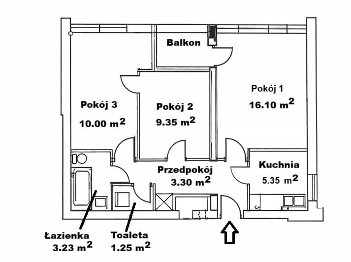 Mieszkanie 3 pokojowe na Sprzedaż