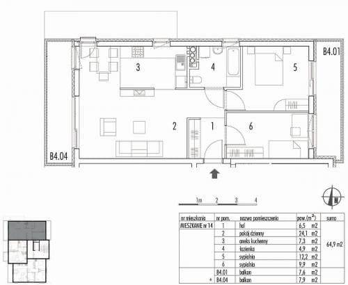 Mieszkanie 3 pokojowe na Sprzedaż