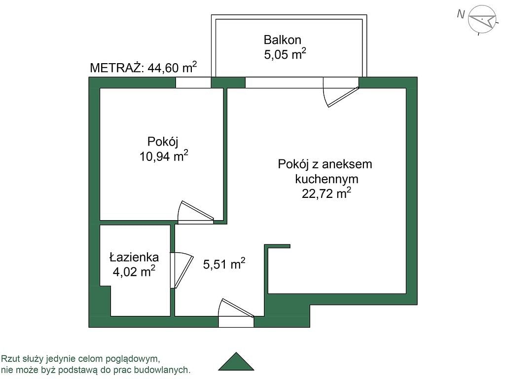 Mieszkanie 2 pokojowe na Sprzedaż
