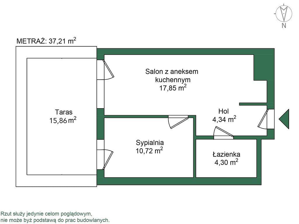 Mieszkanie 2 pokojowe na Sprzedaż