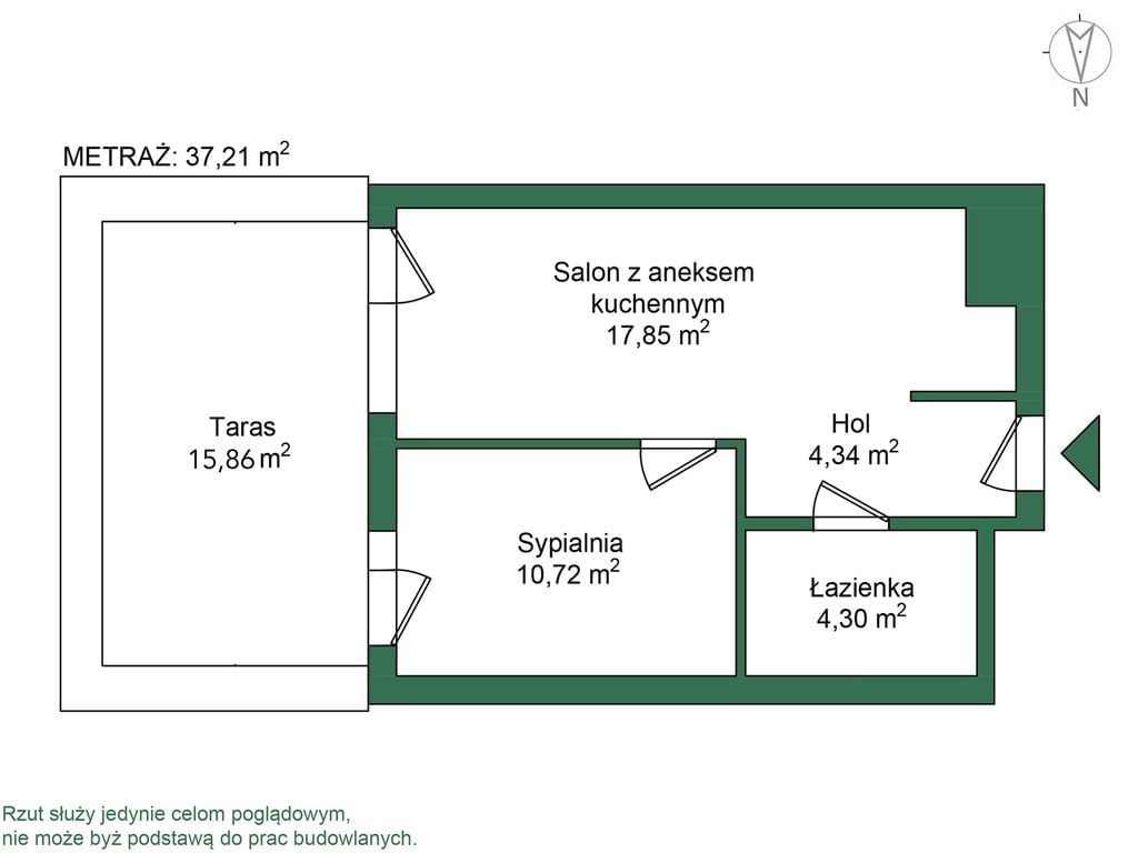 Mieszkanie 2 pokojowe na Sprzedaż