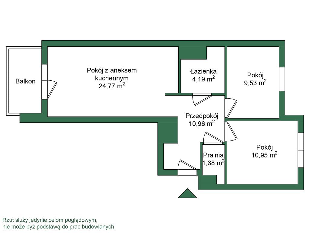 Mieszkanie 3 pokojowe na Sprzedaż