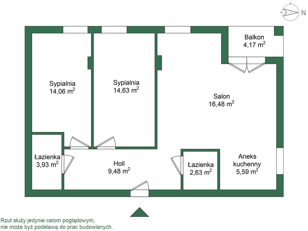 Mieszkanie 3 pokojowe na Sprzedaż