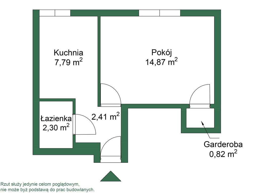 Mieszkanie 1 pokojowe na Sprzedaż