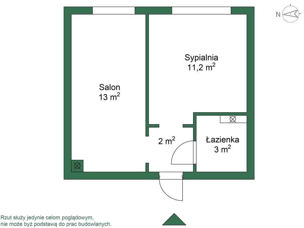 Mieszkanie 2 pokojowe na Sprzedaż