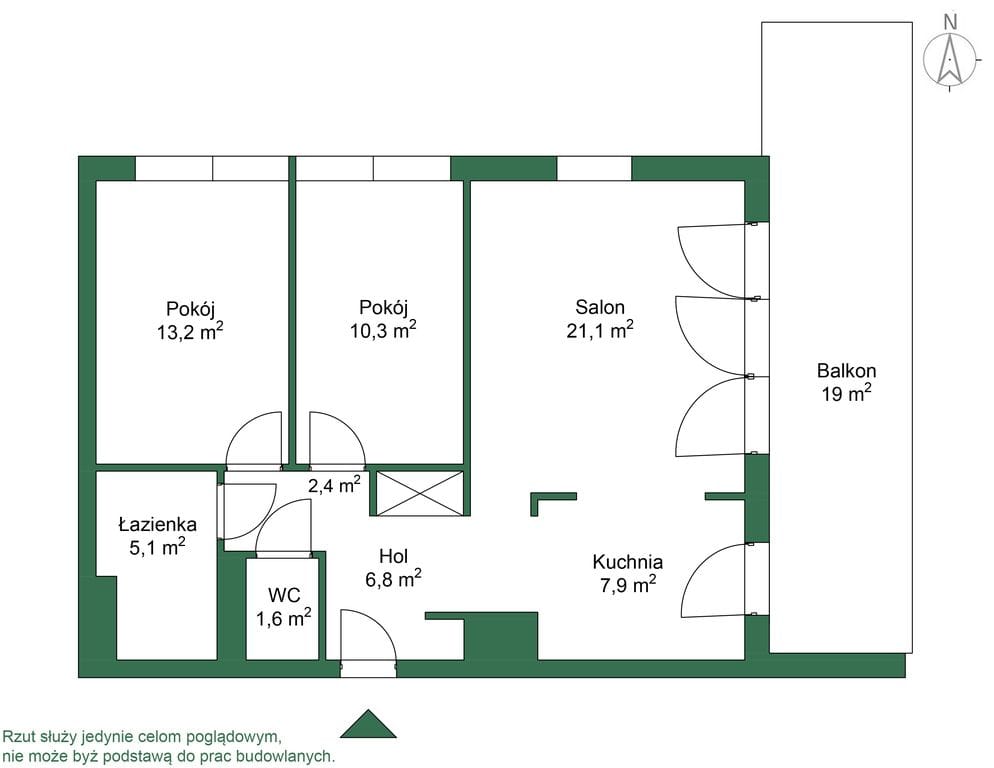 Mieszkanie 3 pokojowe na Sprzedaż