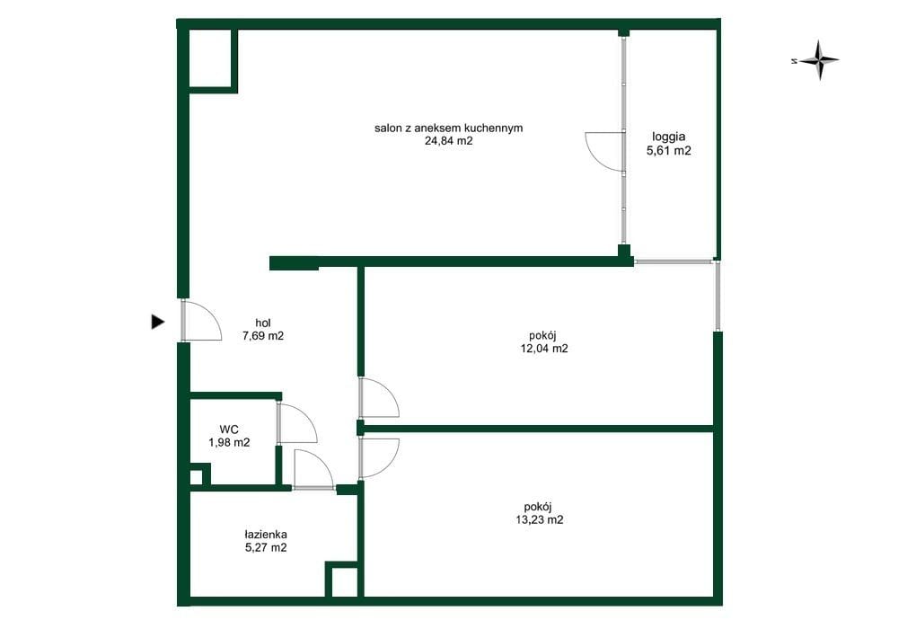 Mieszkanie 3 pokojowe na Sprzedaż