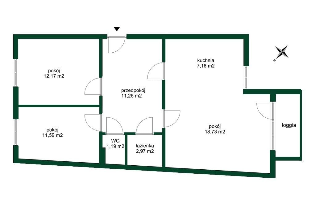Mieszkanie 3 pokojowe na Sprzedaż