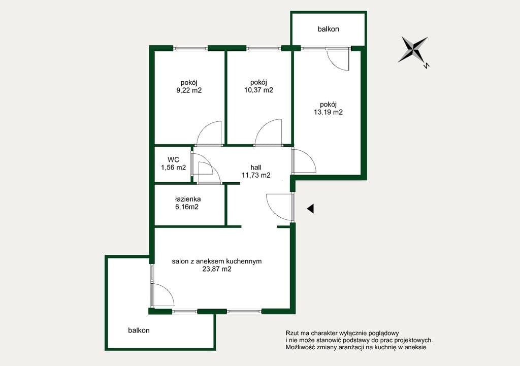 Mieszkanie 3 pokojowe na Sprzedaż