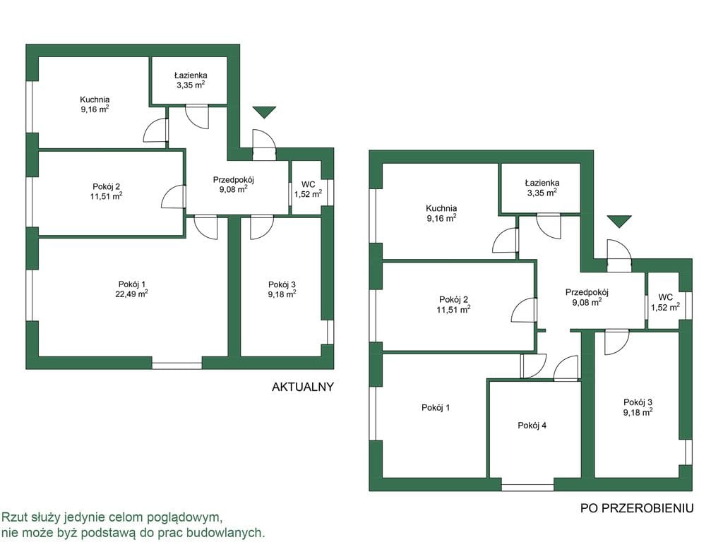 Mieszkanie 3 pokojowe na Sprzedaż