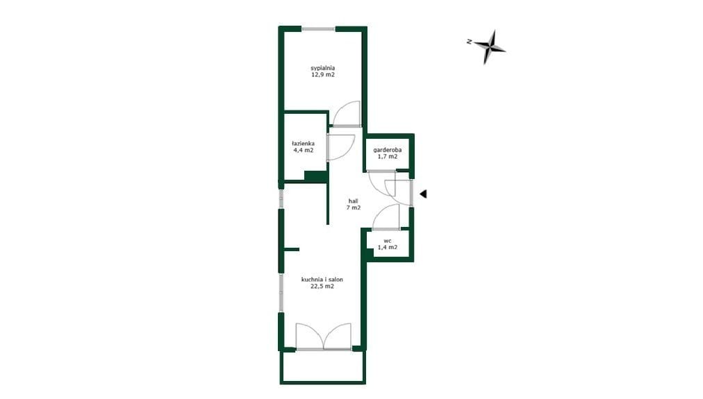 Mieszkanie 2 pokojowe na Sprzedaż