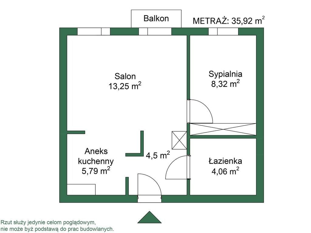 Mieszkanie 2 pokojowe na Sprzedaż