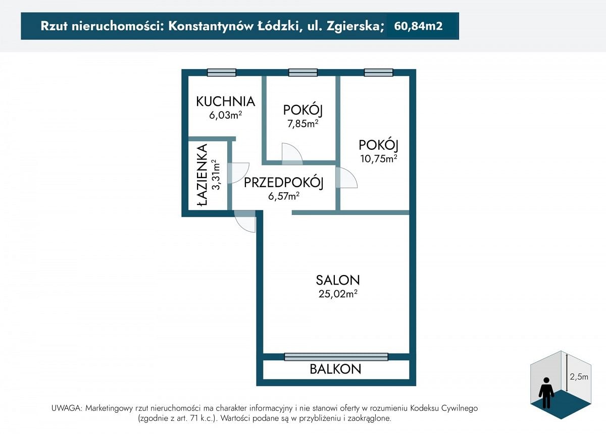 Mieszkanie 3 pokojowe na Sprzedaż