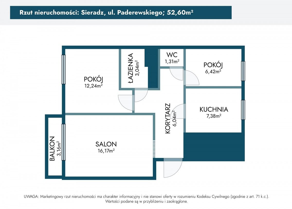 Mieszkanie 3 pokojowe na Sprzedaż