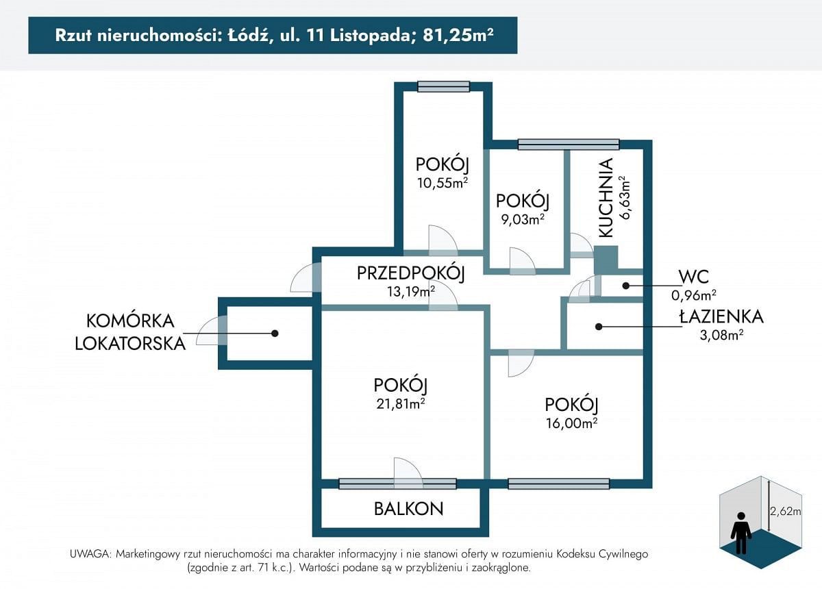 Mieszkanie 4 pokojowe na Sprzedaż