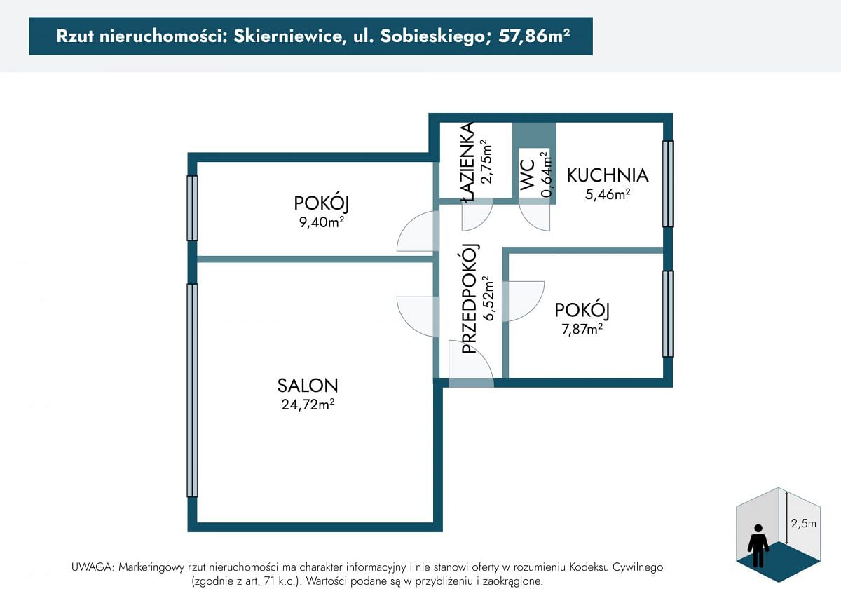 Mieszkanie 3 pokojowe na Sprzedaż