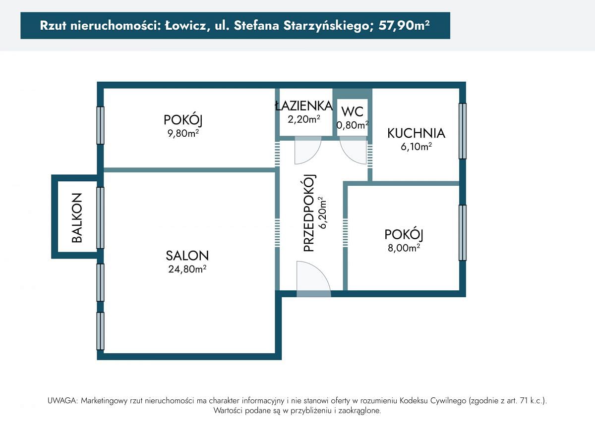 Mieszkanie 3 pokojowe na Sprzedaż