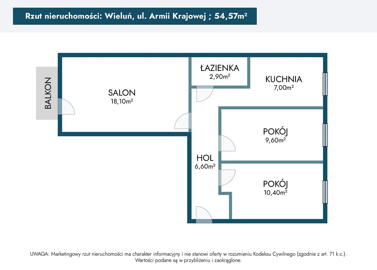 Mieszkanie 3 pokojowe na Sprzedaż