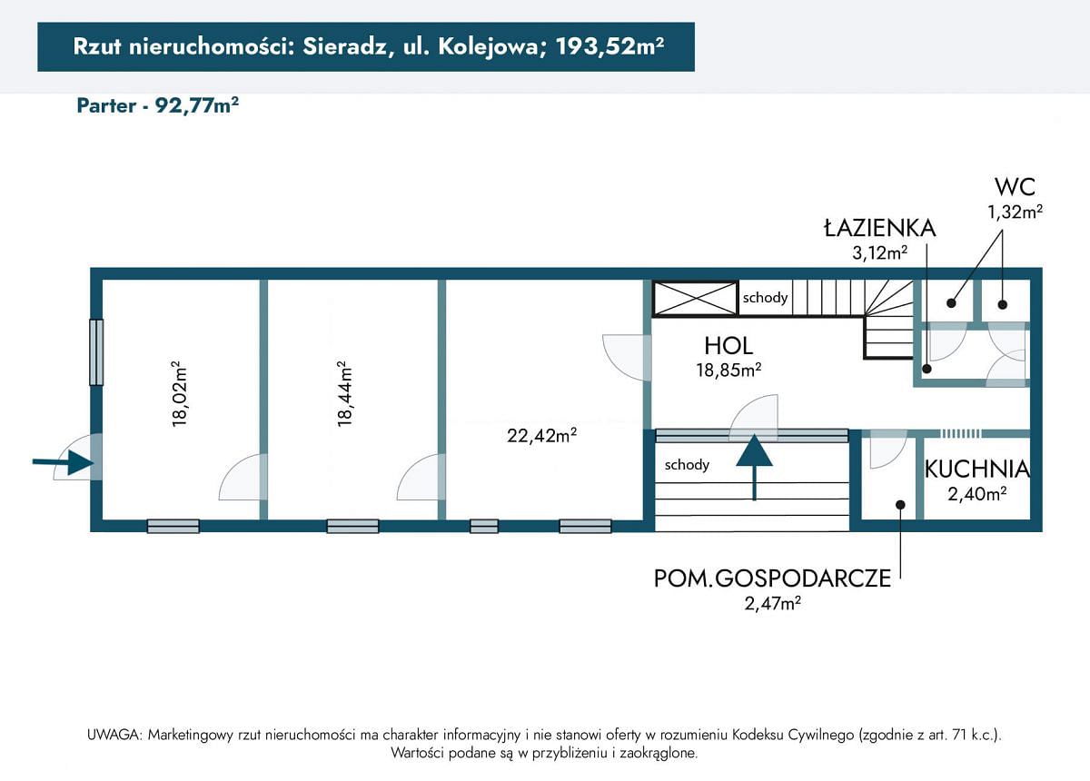 Lokal użytkowy  pokojowe na Sprzedaż