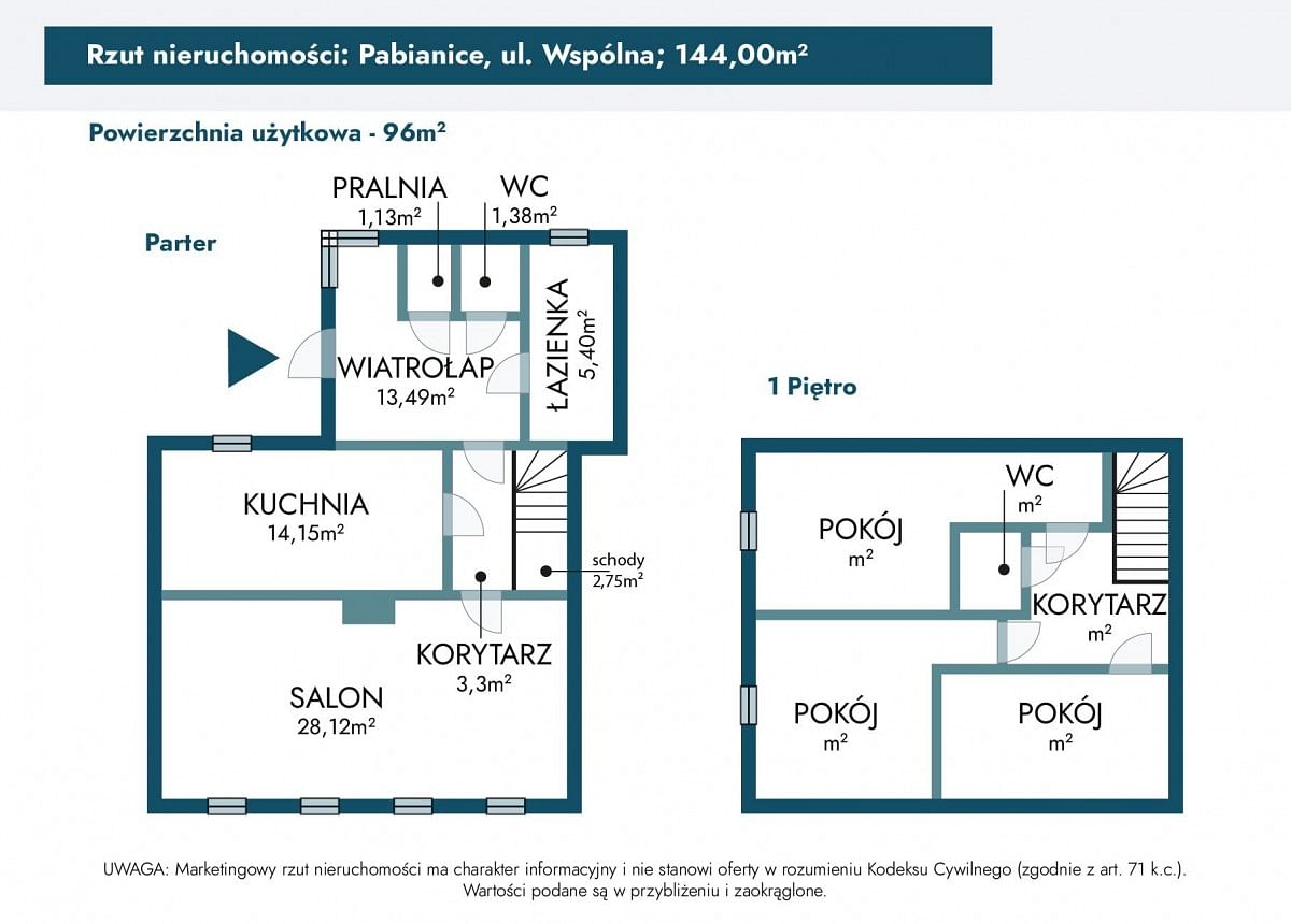 Dom 4 pokojowe na Sprzedaż