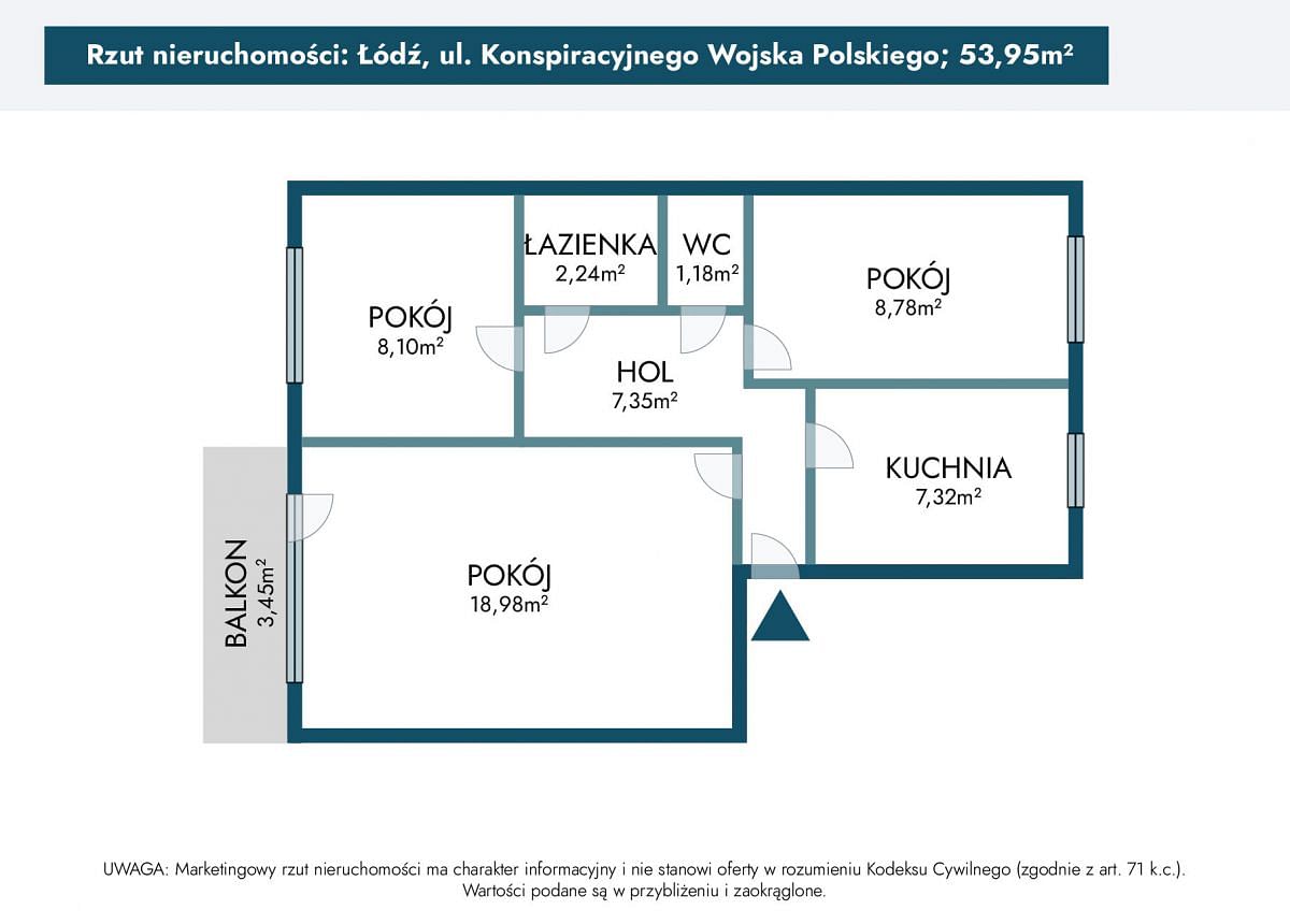 Mieszkanie 3 pokojowe na Sprzedaż