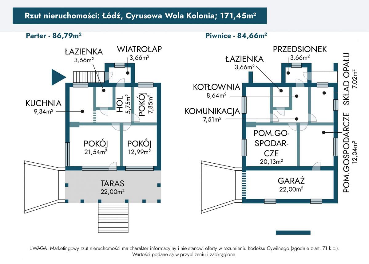 Dom 3 pokojowe na Sprzedaż