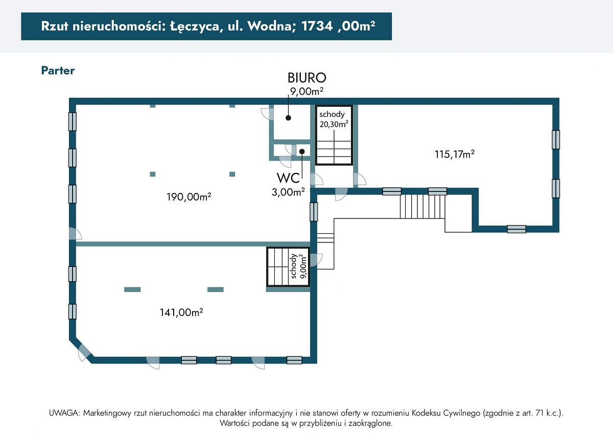 Lokal użytkowy  pokojowe na Sprzedaż