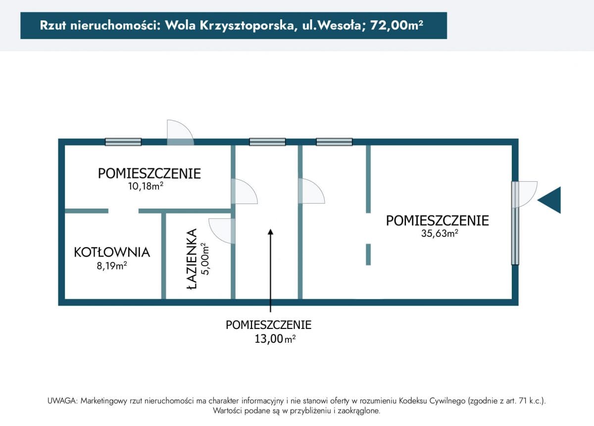 Dom 2 pokojowe na Sprzedaż