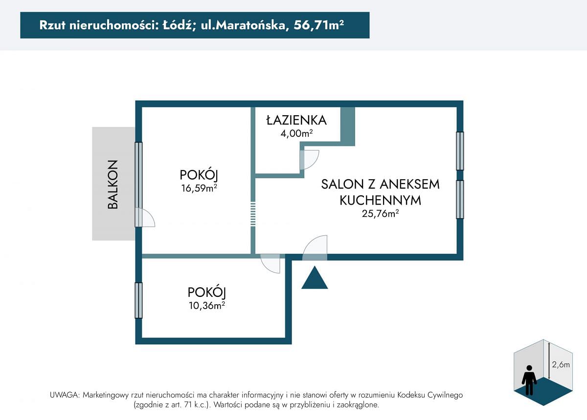 Mieszkanie 3 pokojowe na Sprzedaż