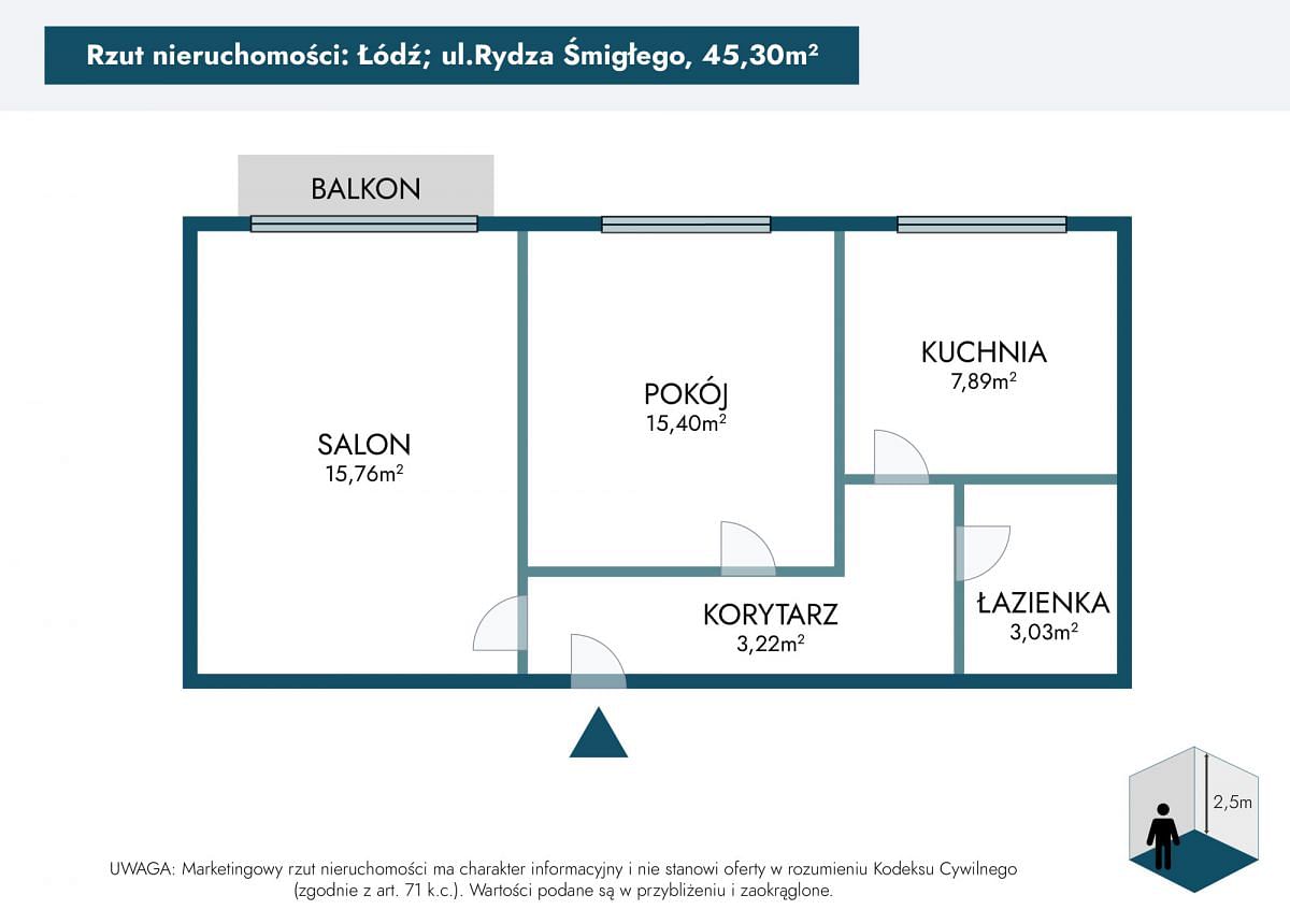 Mieszkanie 2 pokojowe na Sprzedaż