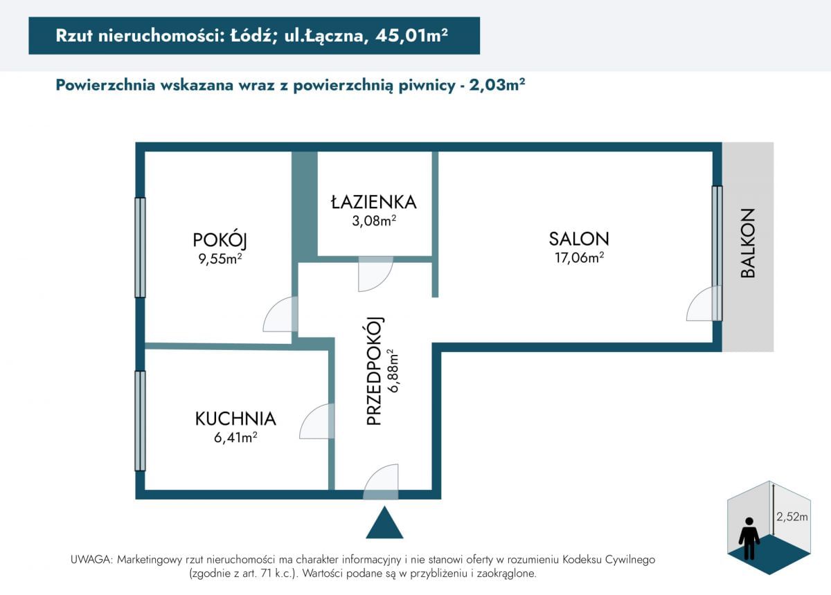 Mieszkanie 2 pokojowe na Sprzedaż
