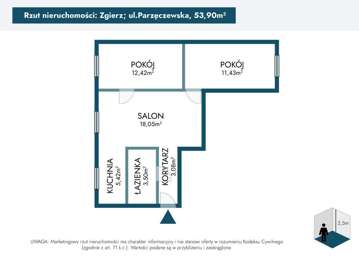 Mieszkanie 3 pokojowe na Sprzedaż