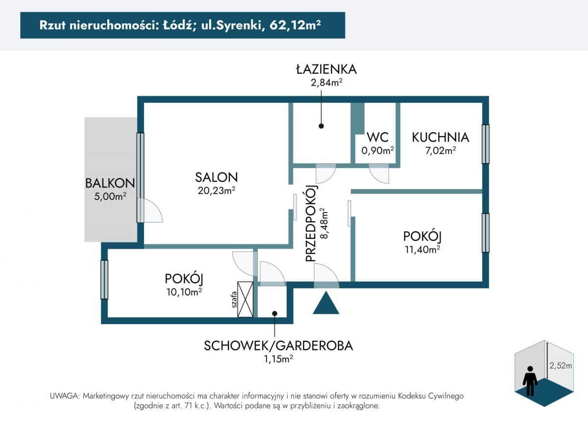 Mieszkanie 3 pokojowe na Sprzedaż