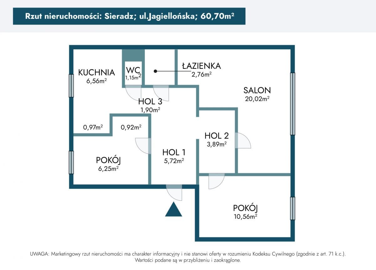 Mieszkanie 3 pokojowe na Sprzedaż