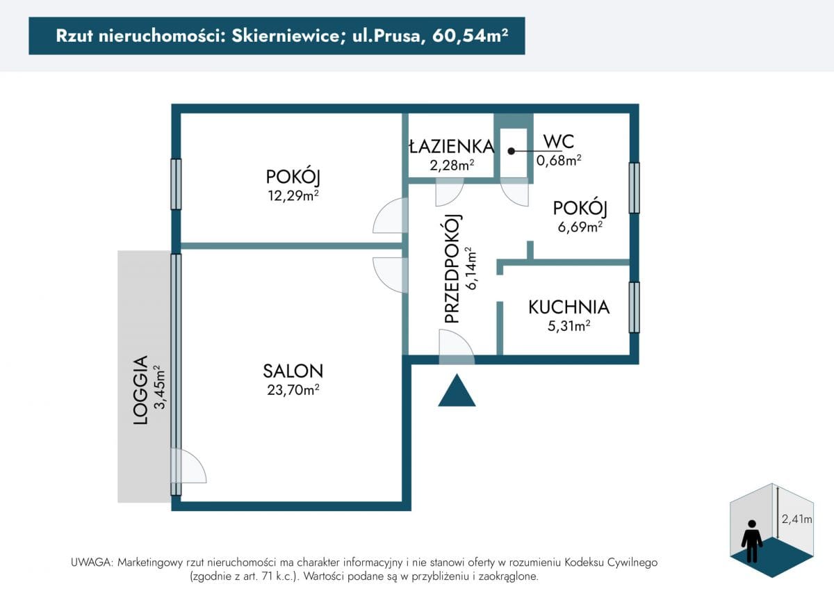 Mieszkanie 3 pokojowe na Sprzedaż