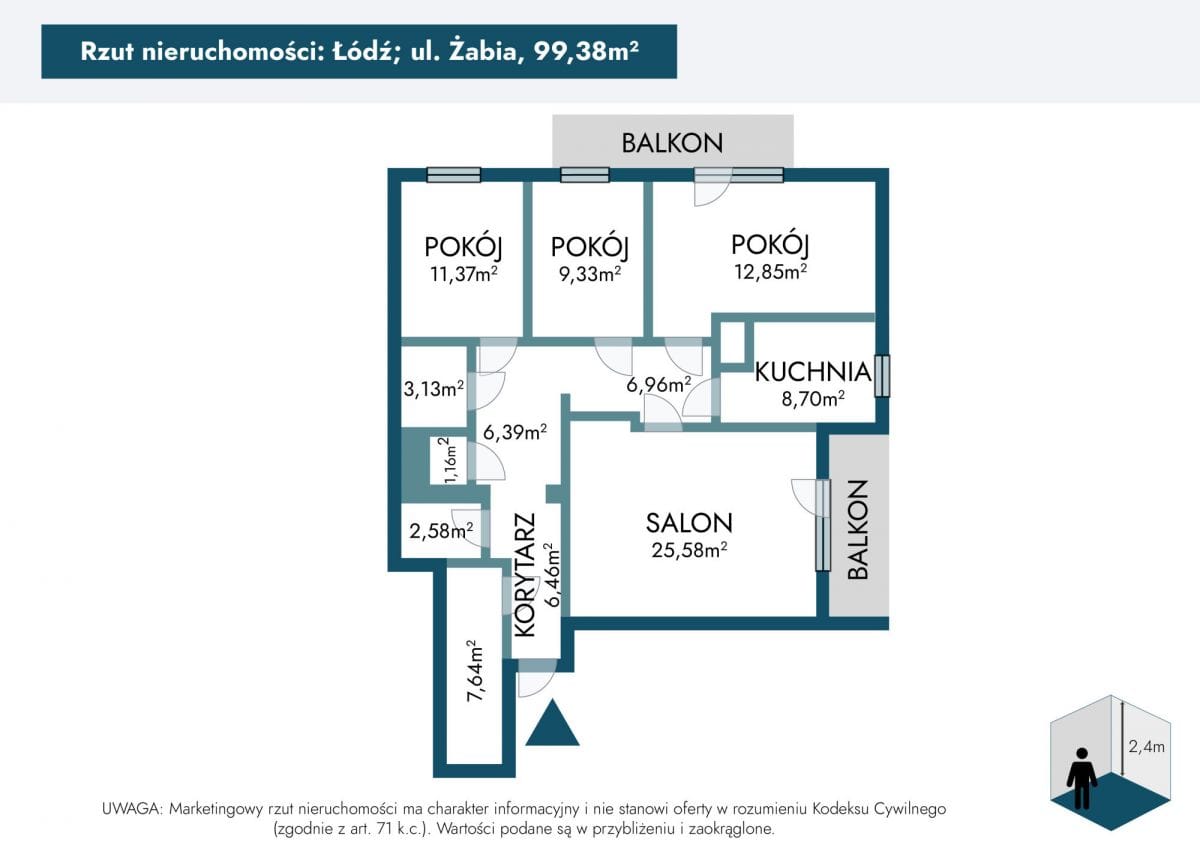 Mieszkanie 4 pokojowe na Sprzedaż