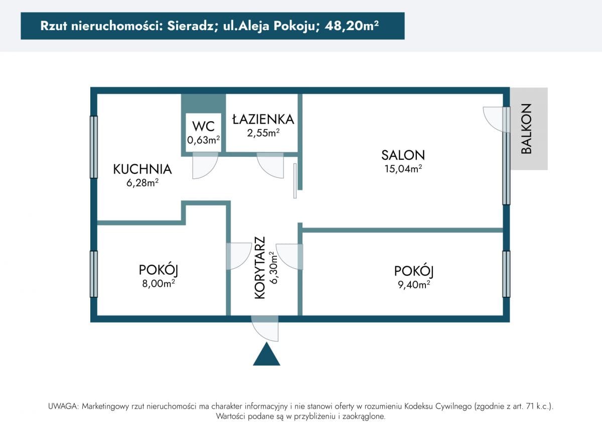 Mieszkanie 3 pokojowe na Sprzedaż