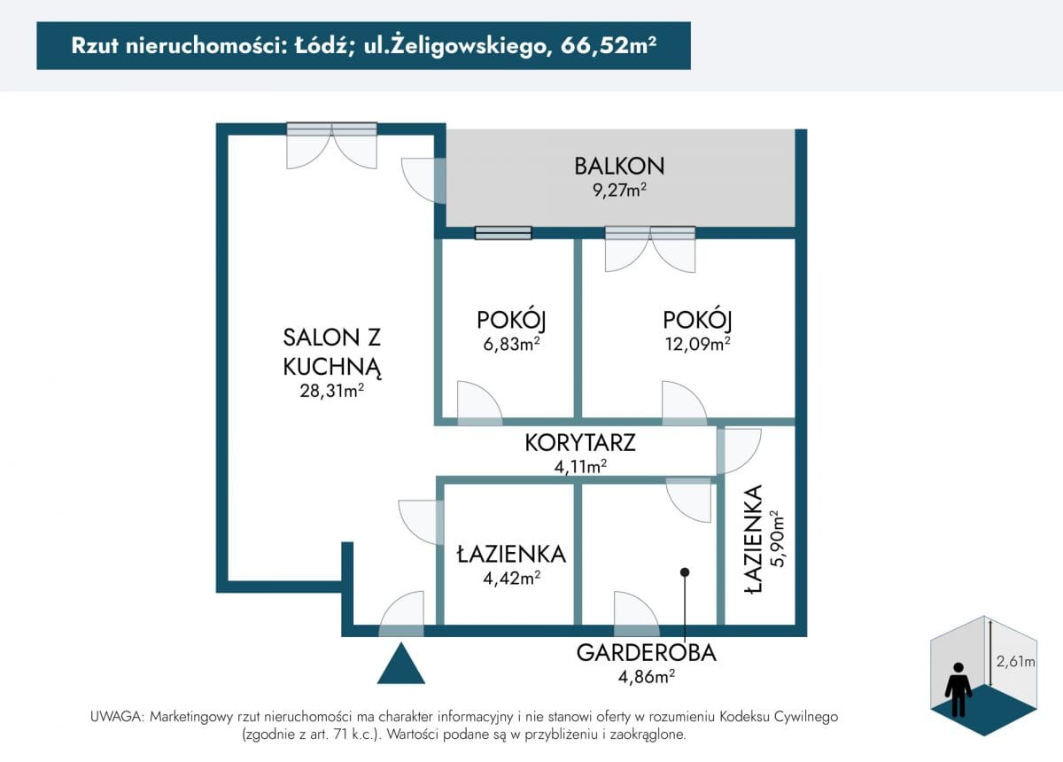 Mieszkanie 3 pokojowe na Sprzedaż