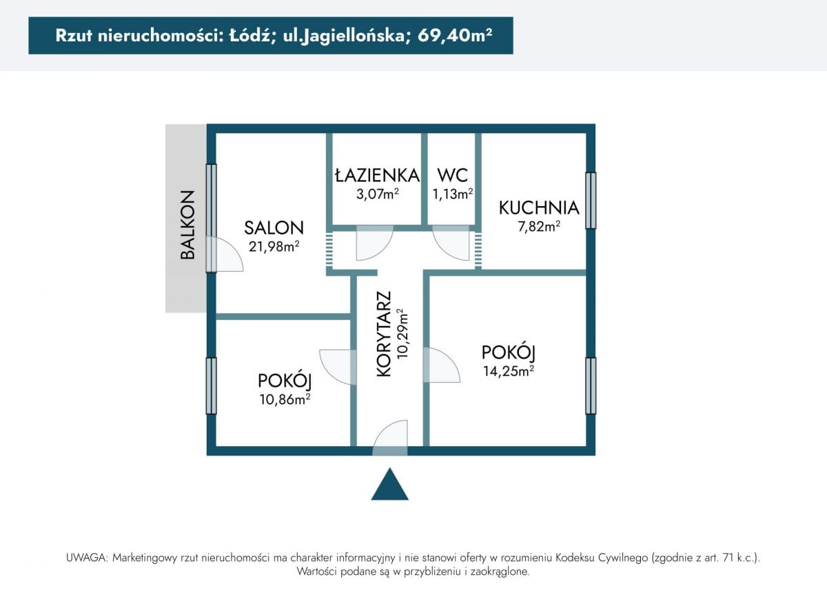 Mieszkanie 3 pokojowe na Sprzedaż