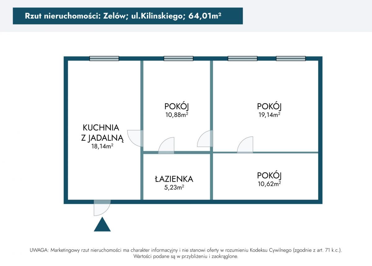 Mieszkanie 3 pokojowe na Sprzedaż