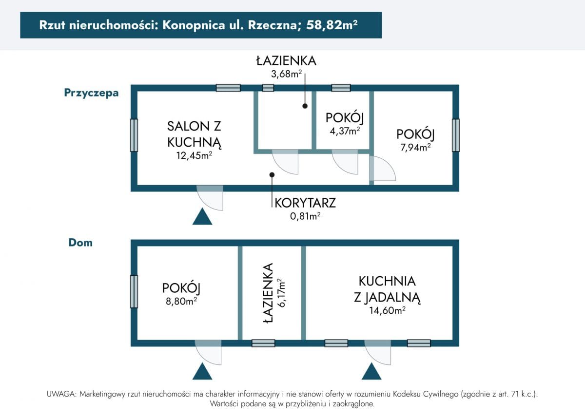 Dom 2 pokojowe na Sprzedaż