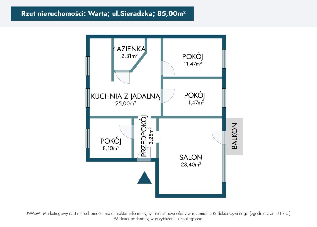 Mieszkanie 4 pokojowe na Sprzedaż