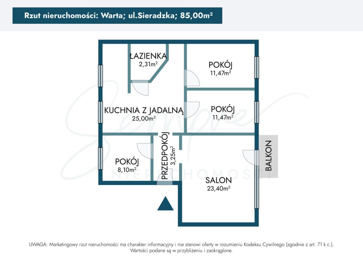 Mieszkanie 4 pokojowe na Sprzedaż