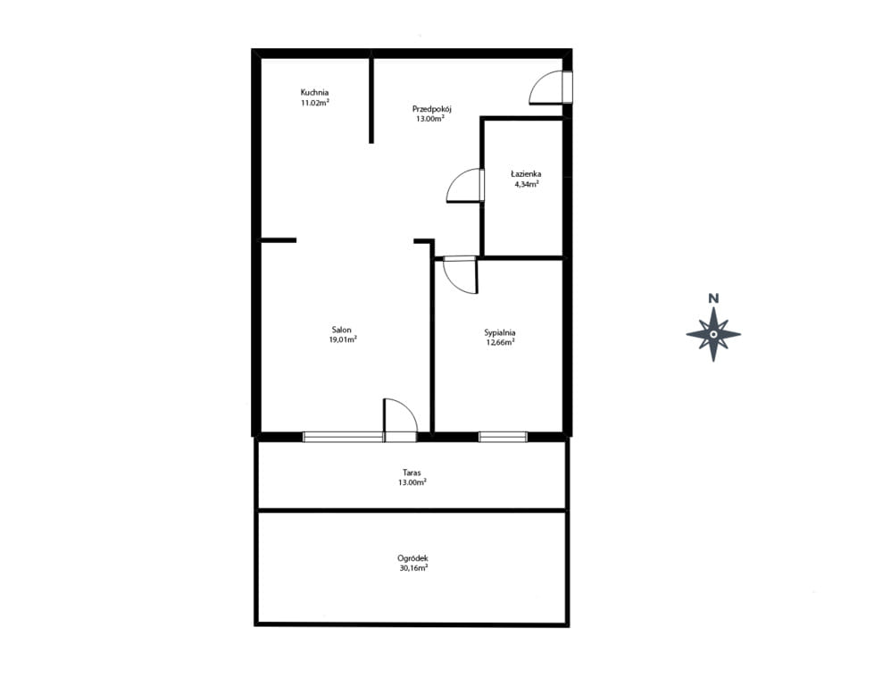 Mieszkanie 2 pokojowe na Sprzedaż