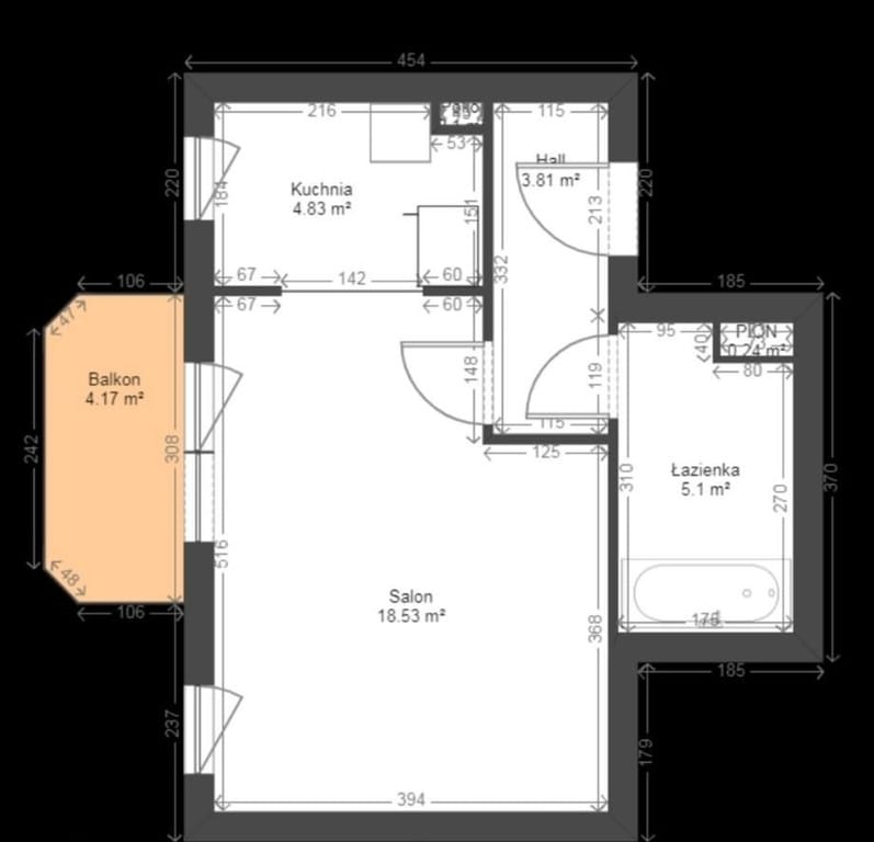 Mieszkanie 1 pokojowe na Sprzedaż