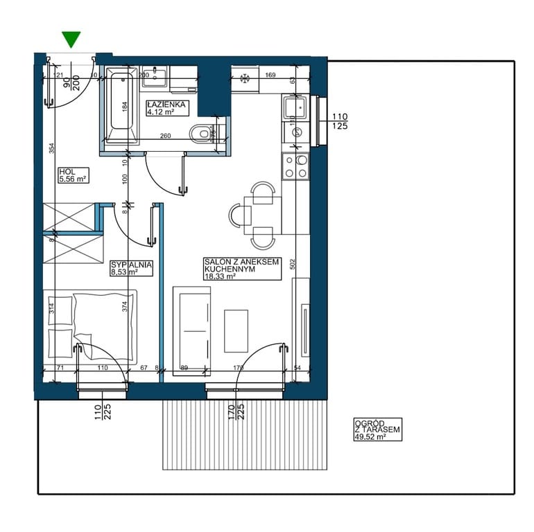 Mieszkanie 2 pokojowe na Sprzedaż