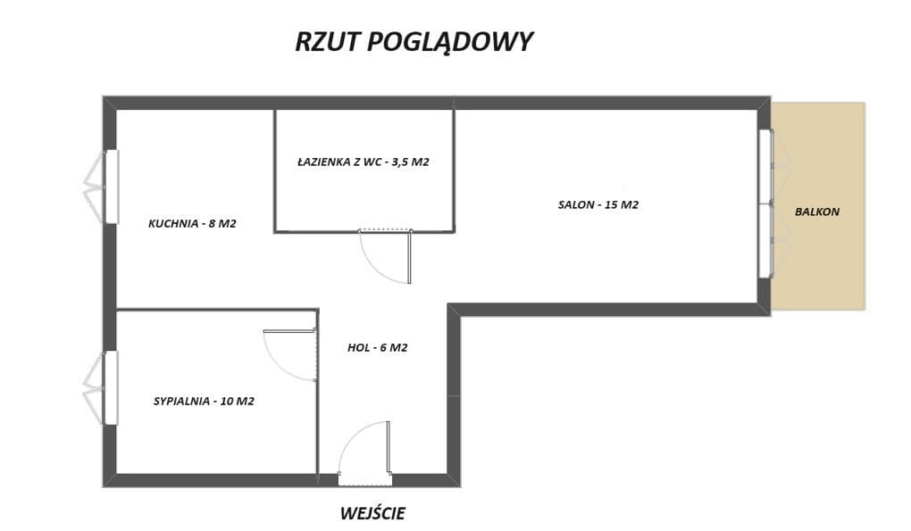 Mieszkanie 2 pokojowe na Sprzedaż